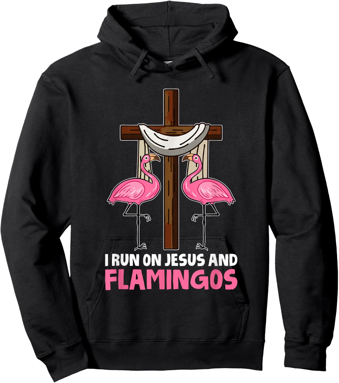 Christianity Cool - Jesus Bible Religion Christian Flamingo Hoodie - Hoodie | Black