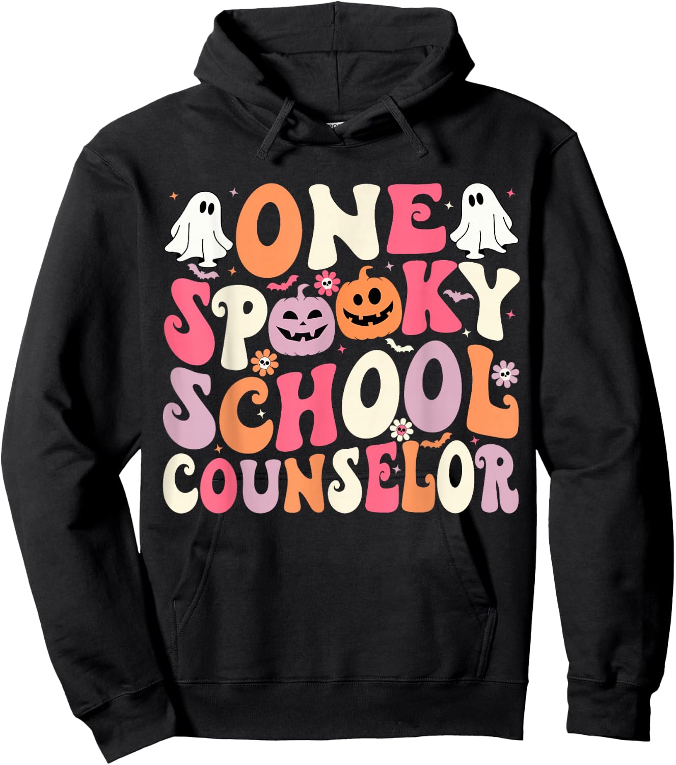 One Spooky School Counselor Halloween Teacher Counseling Hoodie - Hoodie | Black