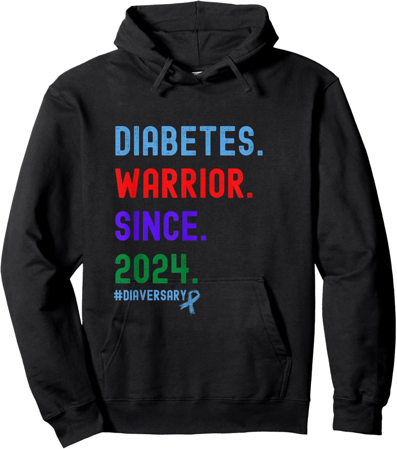 Diaversary, Diabetes Warrior Since 2024 Hoodie - Hoodie | Black