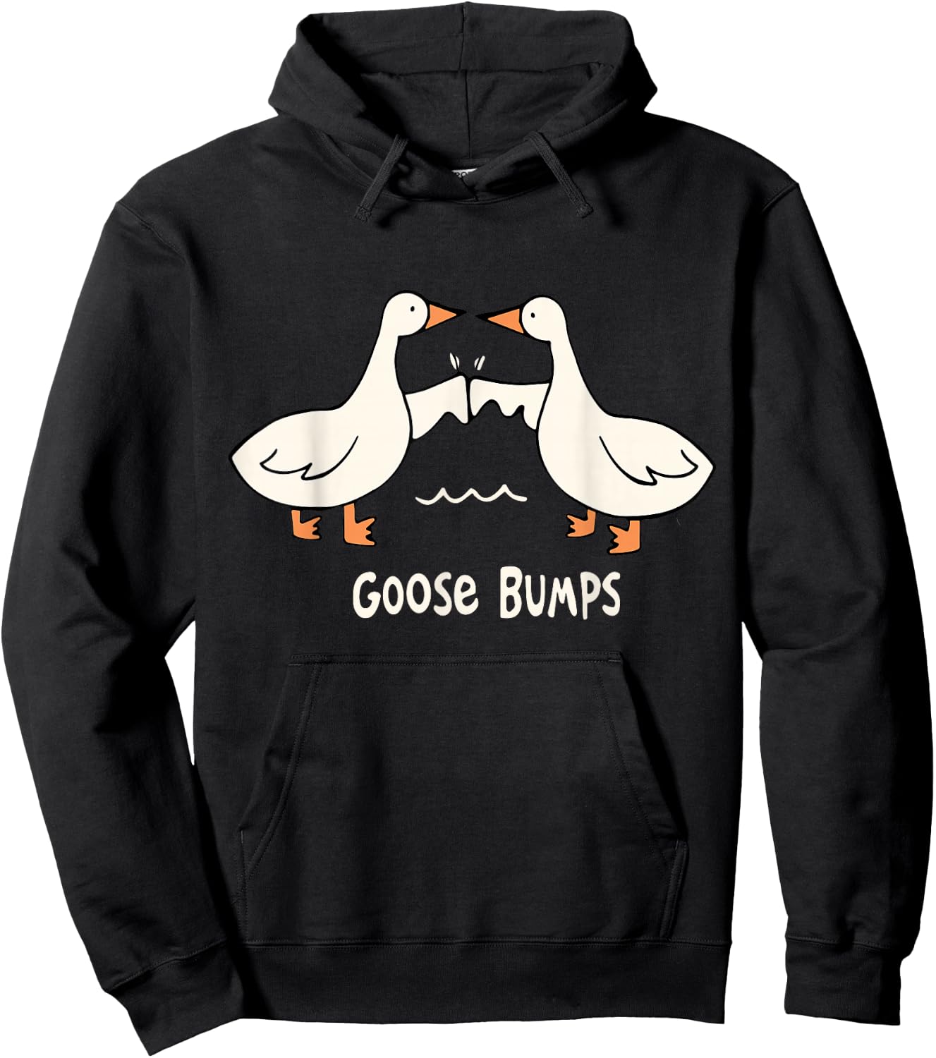 Cute Goose Bumps Funny Animal Pun Lover Women & Men Graphic Hoodie - Hoodie | Black