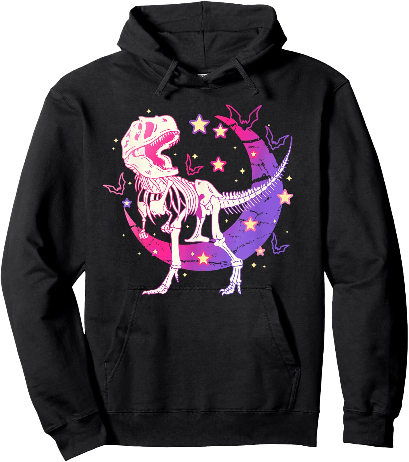 Pastel Goth Creepy Dinosaurs for Kawaii lover Hoodie - Hoodie | Black