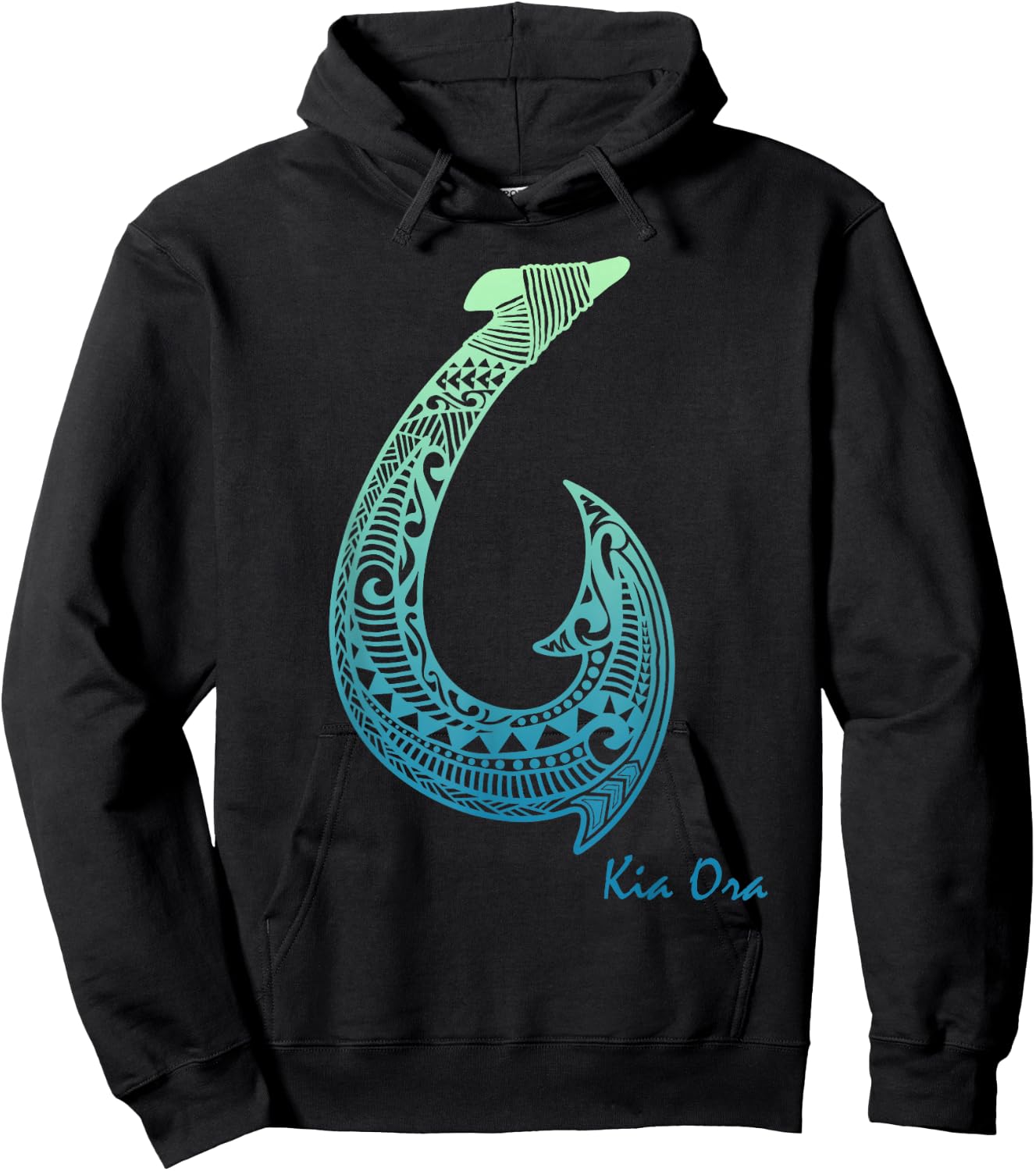 Kia Ora New Zealand Ornamental Culture Haka Symbol Hoodie - Hoodie | Black