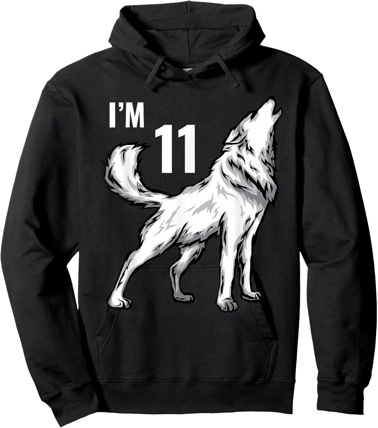 11th Birthday 11 Years Wolf Cub Howling Wolf Pack Wildlife Hoodie - Hoodie | Black
