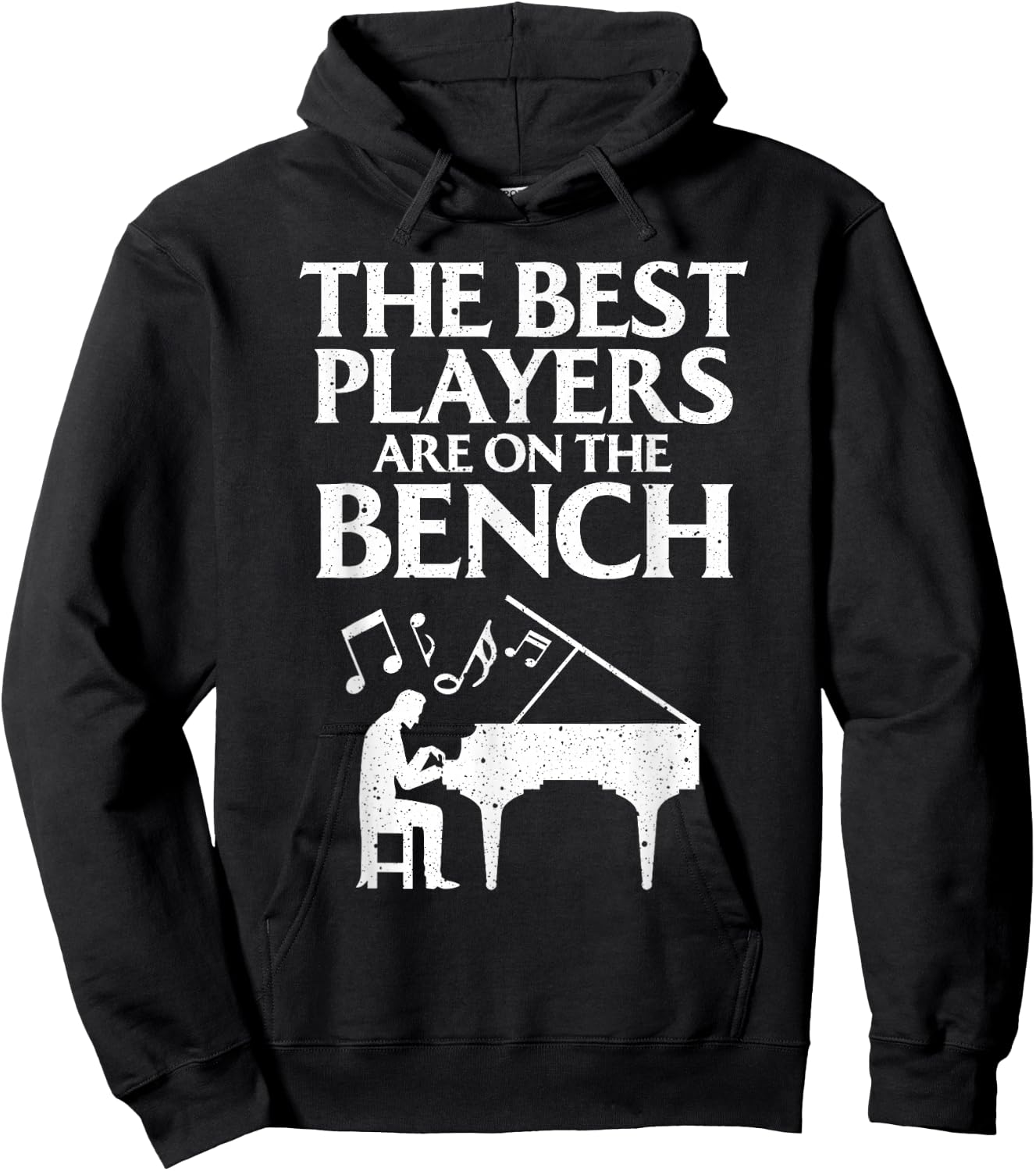 Funny Piano Art Women Kids Keyboard Piano Players Hoodie - Hoodie | Black