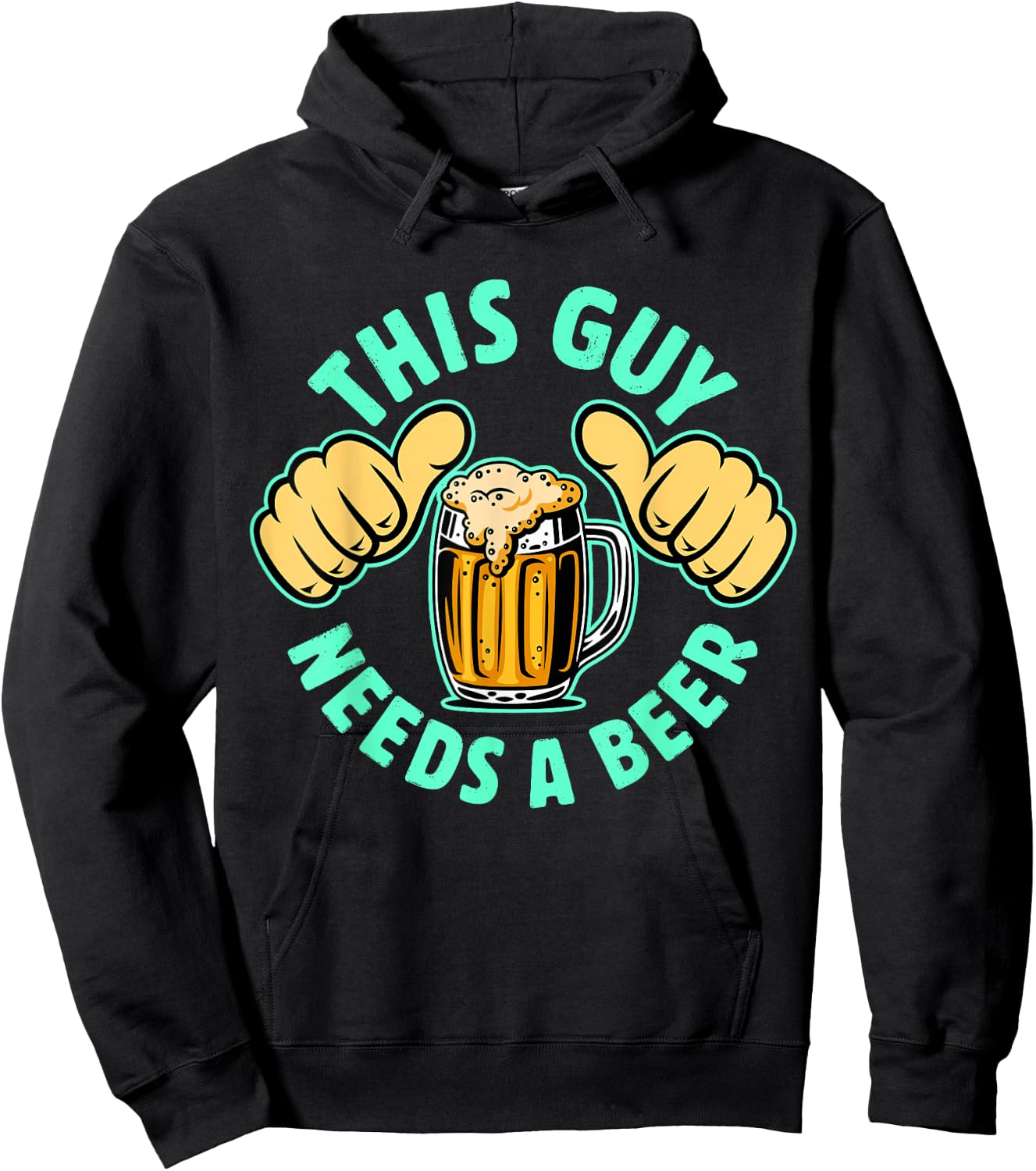 Retro This Guy Needs a Beer Drinker Lover, Drinking Hoodie - Hoodie | Black