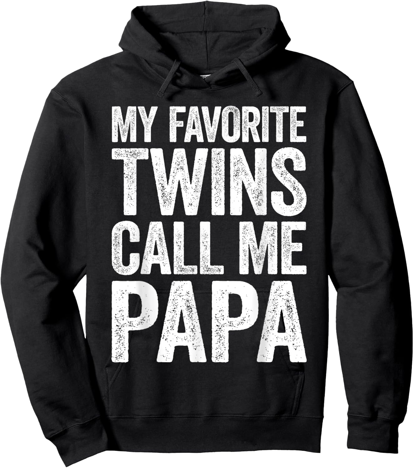 My Favorite Twins Call Me Papa Shirt Men Grandpa Fathers Day Hoodie - Hoodie | Black