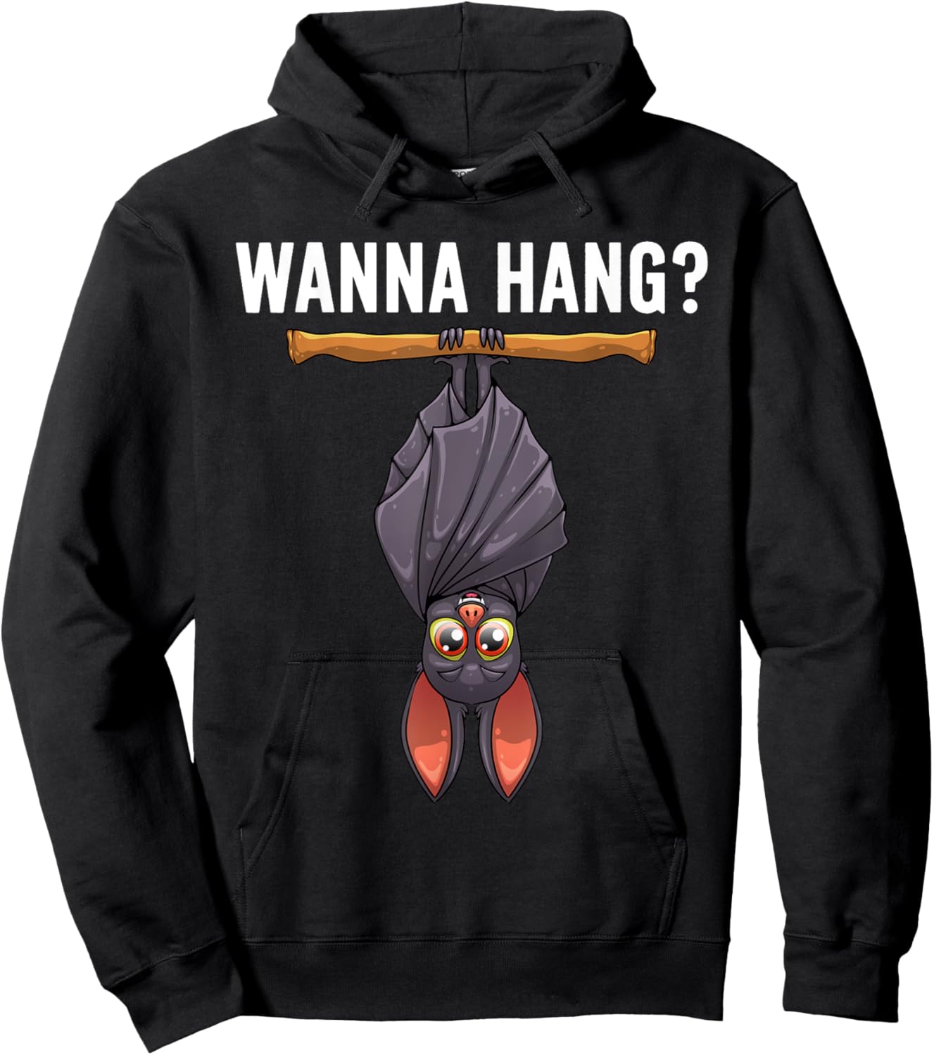 Funny Bat Design Women Nocturnal Bird Bat Lovers Hoodie - Hoodie | Black