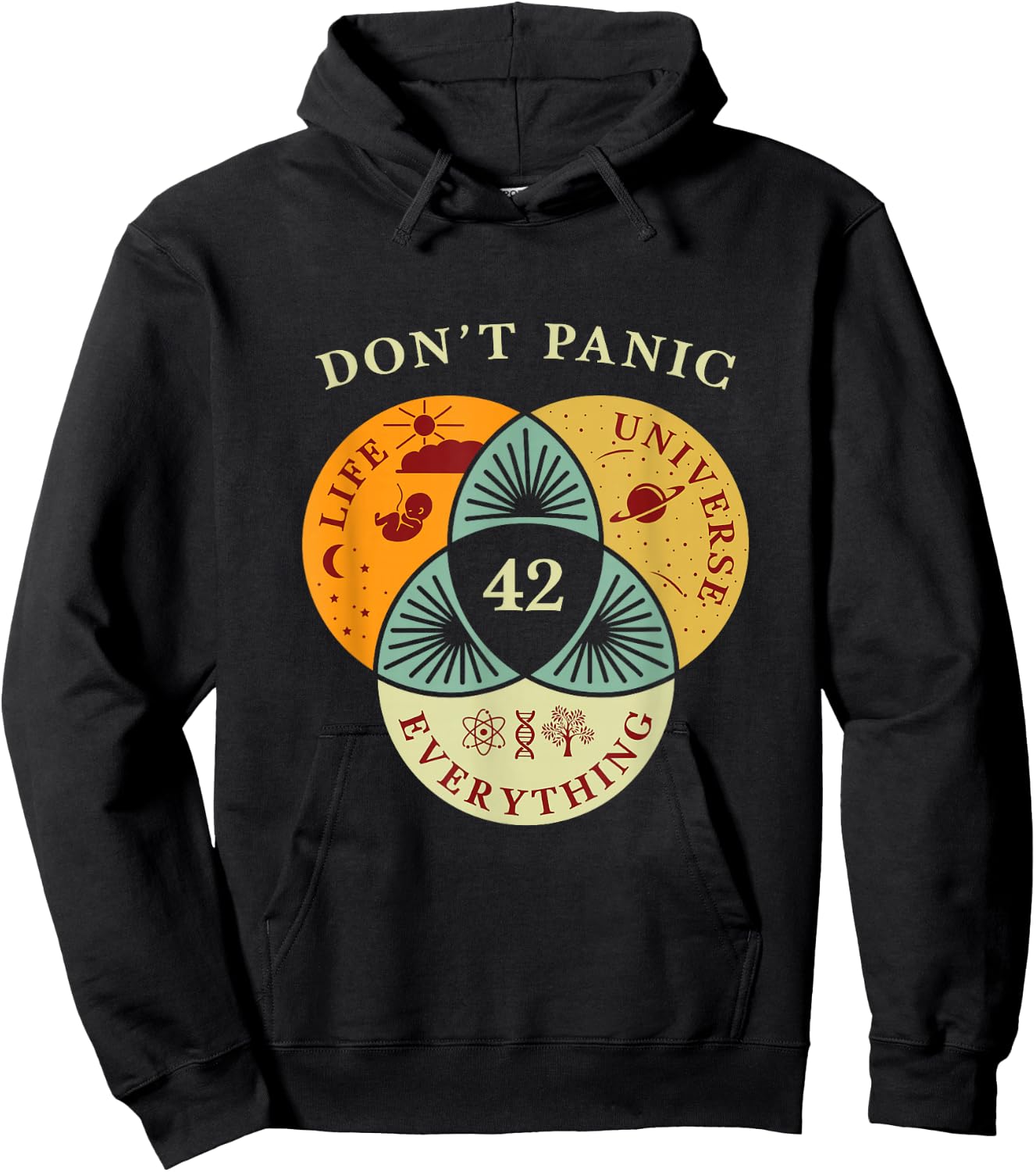 Life Universe Everything 42 Science Fiction Space Lovers Hoodie - Hoodie | Black