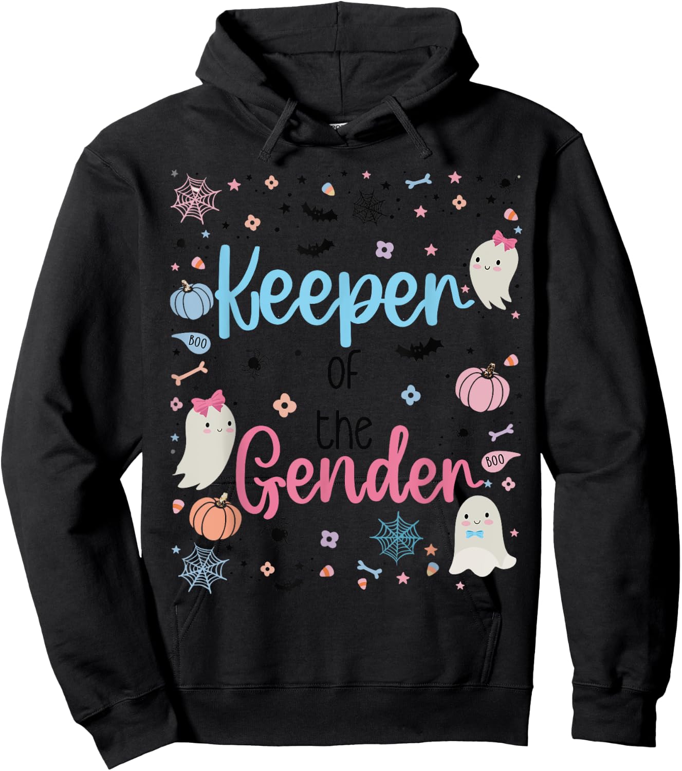 Boo Keeper Of The Gender Reveal Baby Pregnancy Announcement Hoodie - Hoodie | Black