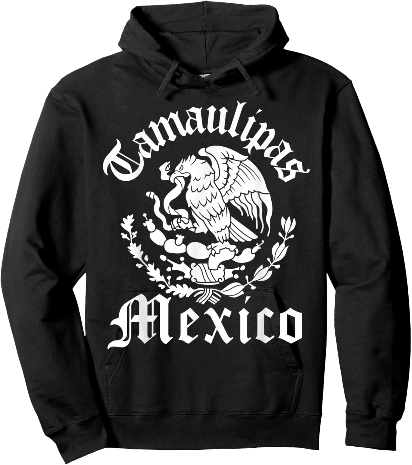 Tamaulipas with Mexican Emblem Tamaulipas Hoodie - Hoodie | Black