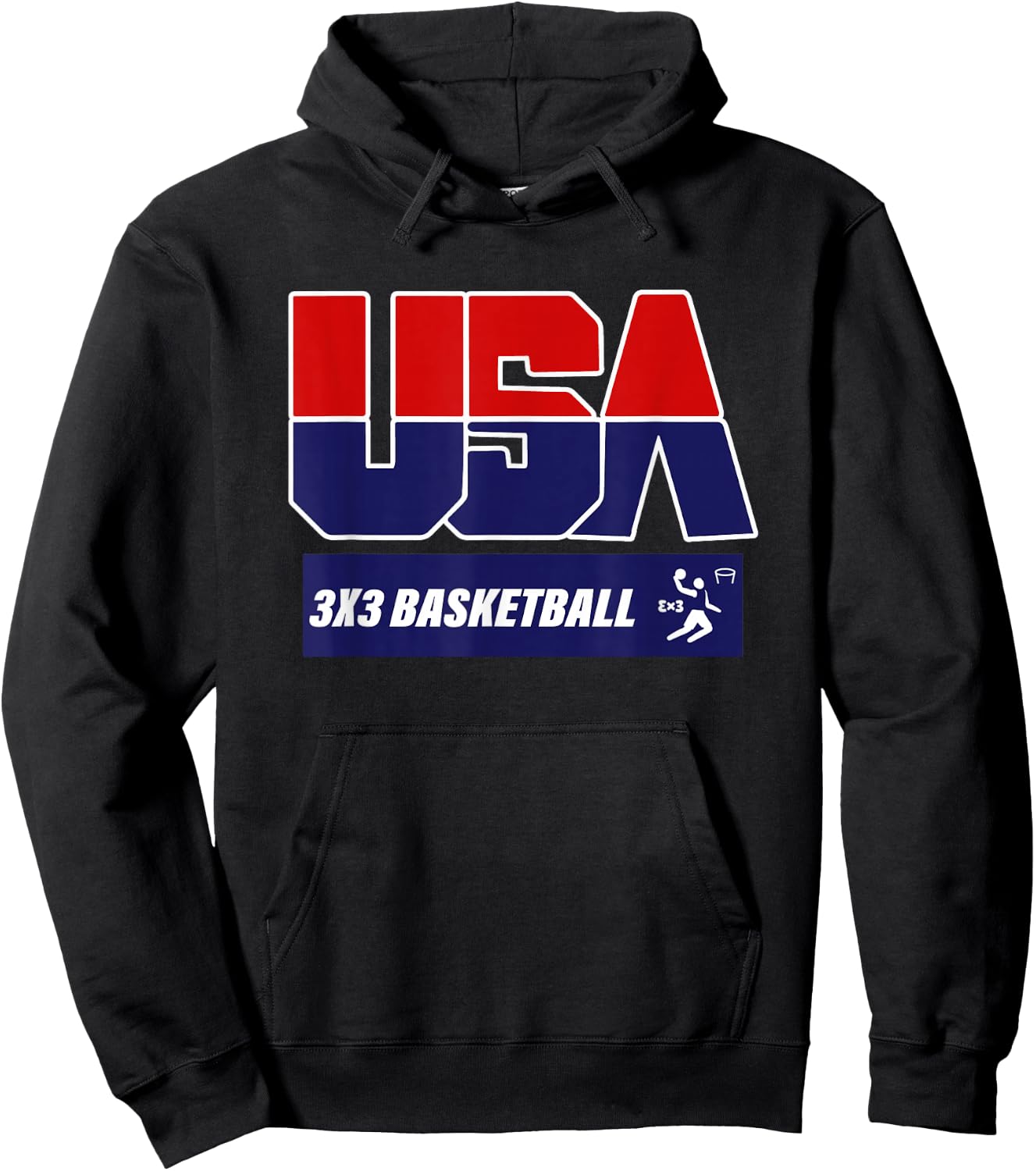 2021 USA 3x3 Basketball Hoodie - Hoodie | Black