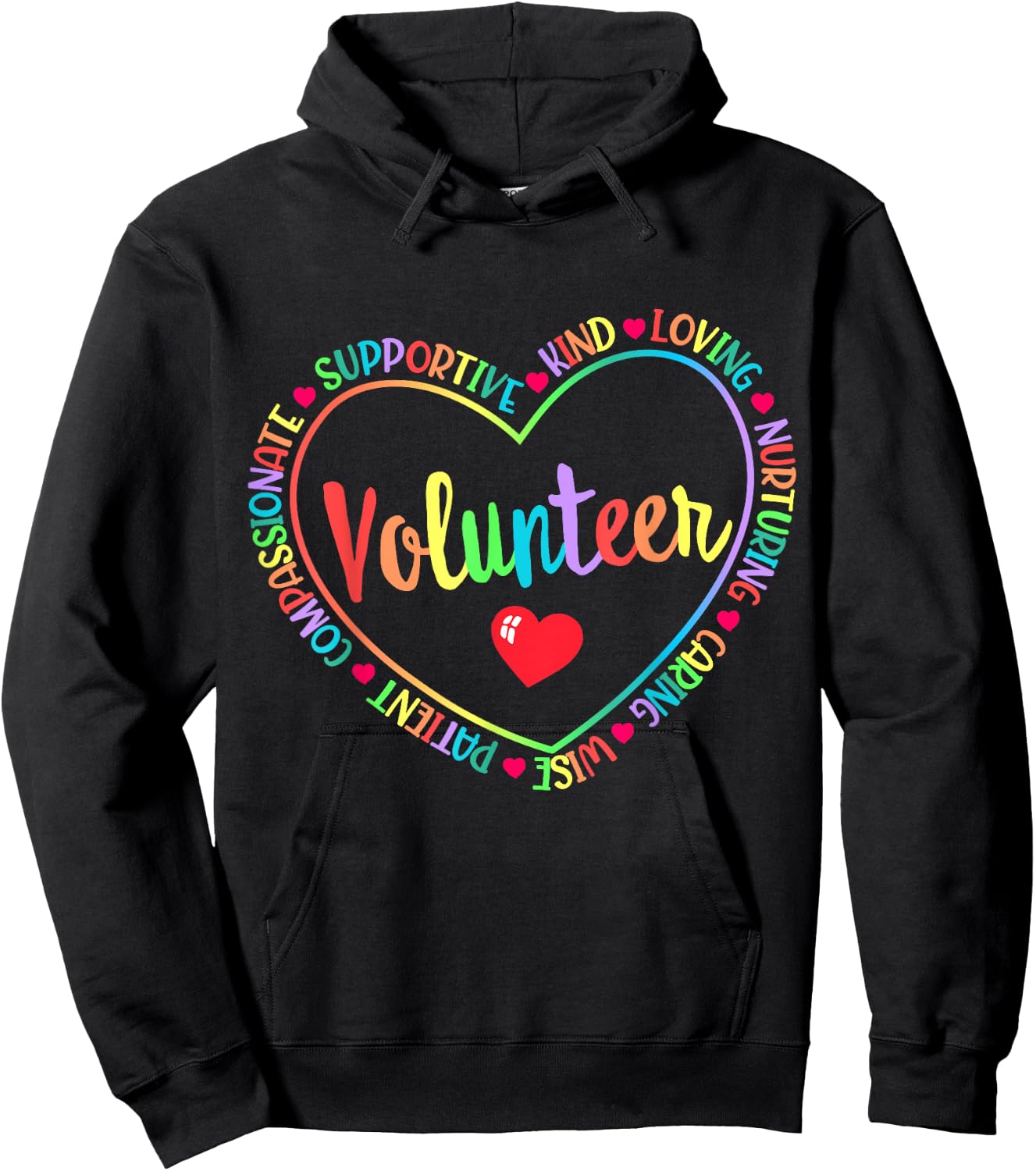 Cute Volunteer Volunteering Staff Uniform Event Church Group Hoodie - Hoodie | Black