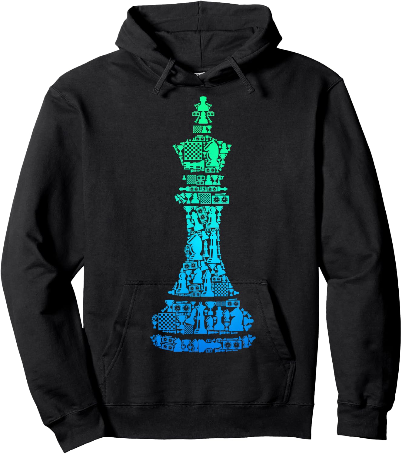 Chess King Boys Kids Men Youth Hoodie - Hoodie | Black