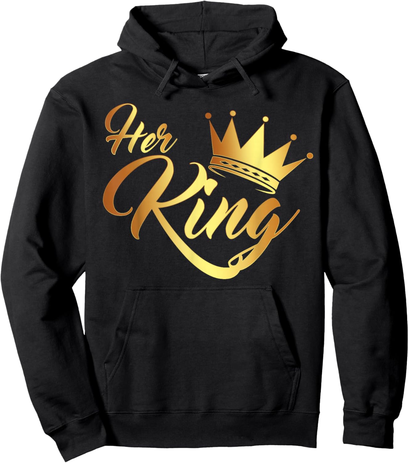 I'm Her King Husband and Wife Anniversary for Couple Hoodie - Hoodie | Black
