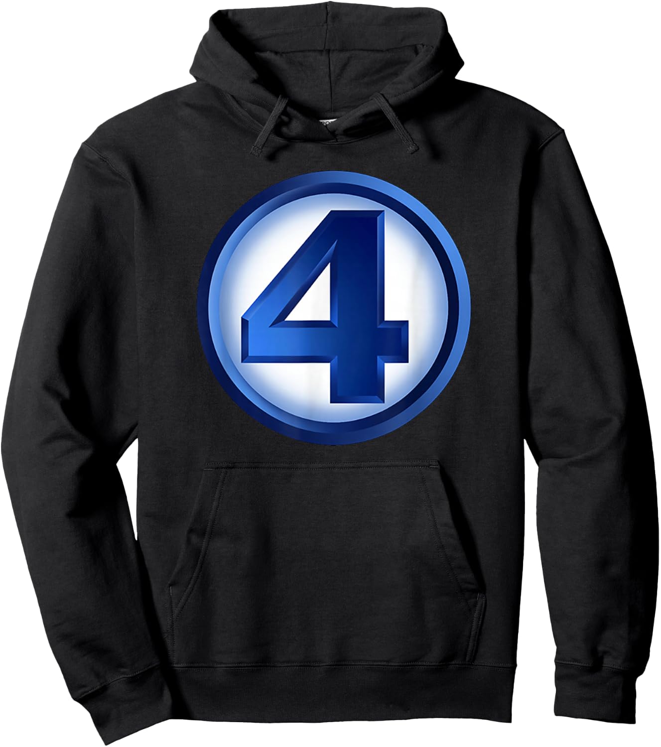 Marvel Fantastic Four Classic 4 Official Team Logo Hoodie - Hoodie | Black