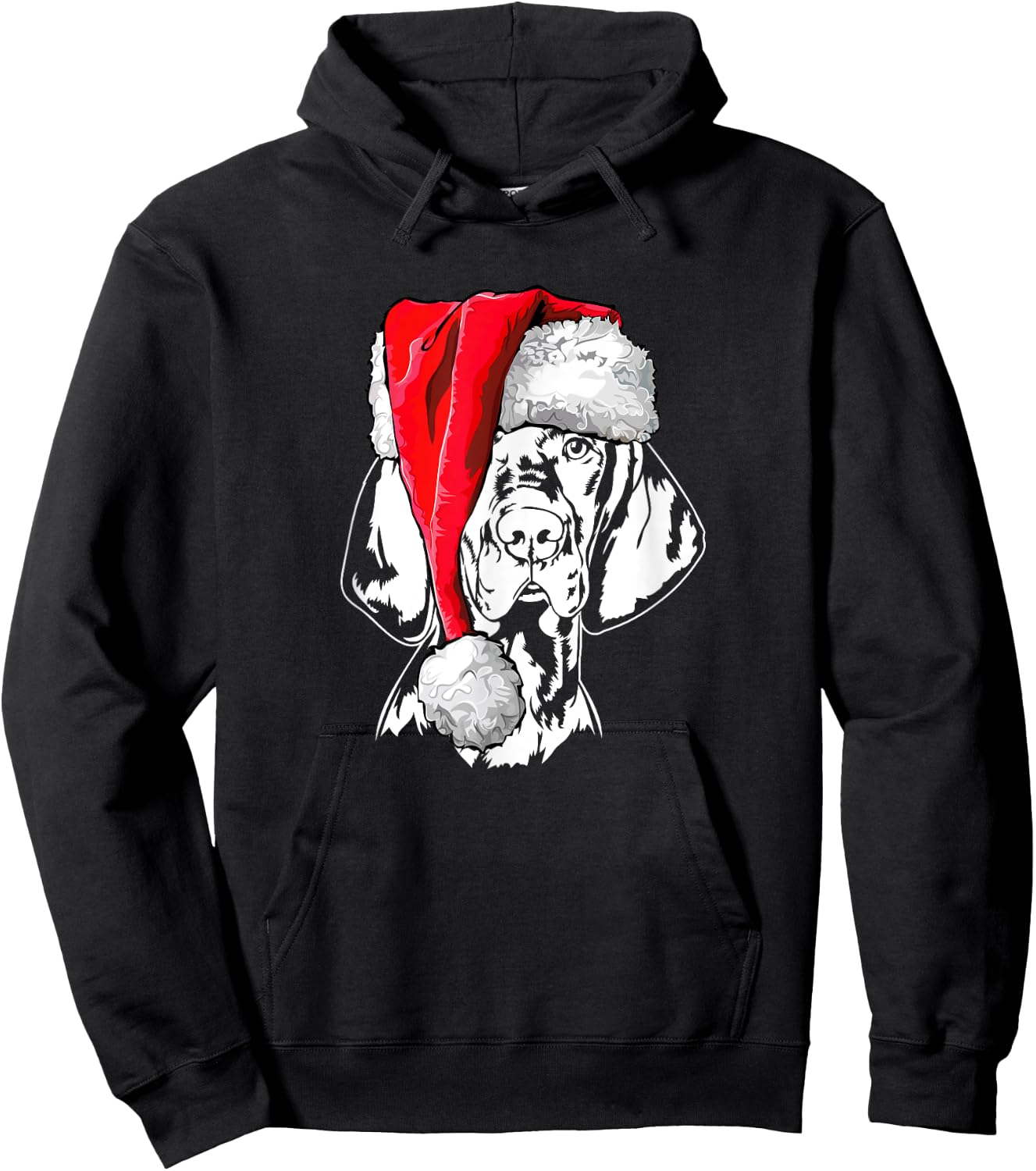 Funny Santa Hungarian Vizsla Christmas dog mom dog Hoodie - Hoodie | Black