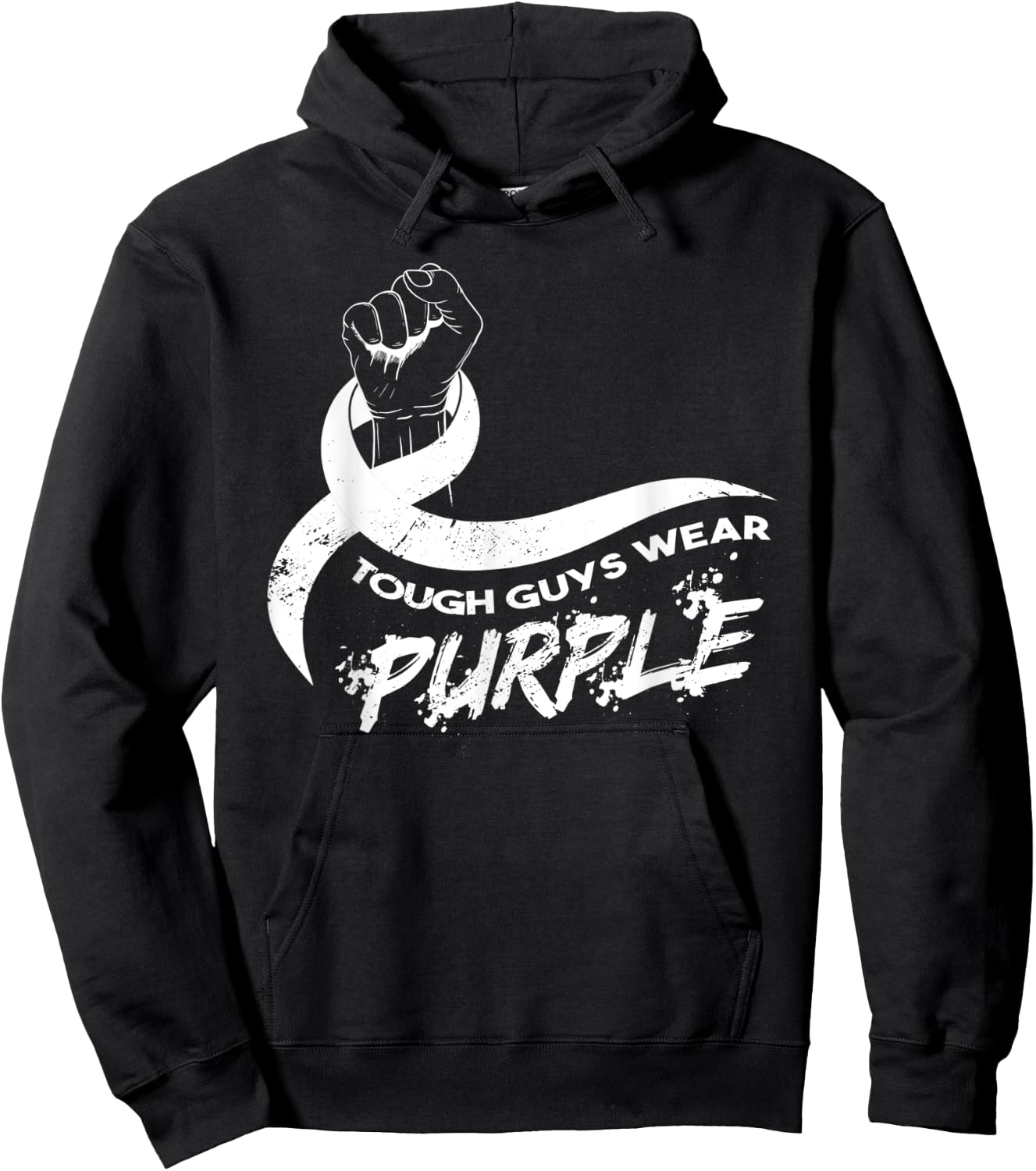 Tough Guys Wear Purple Hoodie - Hoodie | Black