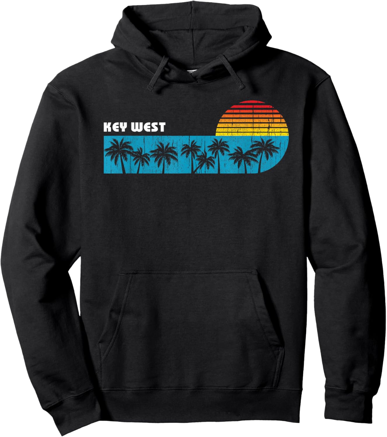 Vintage Key West Florida Keys Boys Vacation Souvenir Hoodie - Hoodie | Black