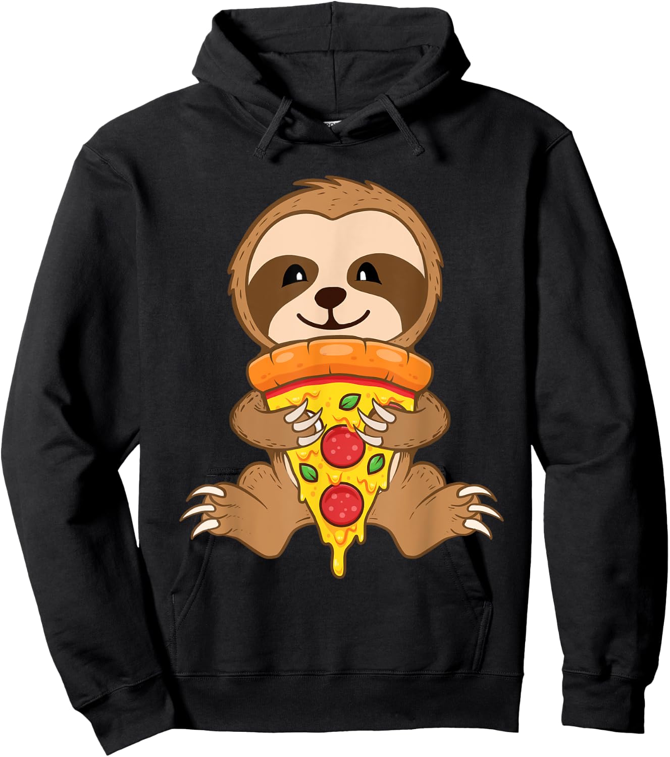 Sloth Pizza Lover - Foodie Wildlife Animal Nature Zookeeper Hoodie - Hoodie | Black