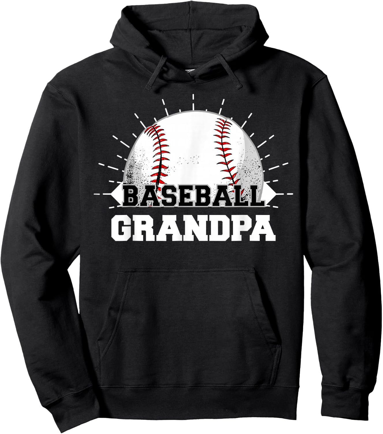 Game Day Sports Lover Funny Baseball Grandpa Hoodie - Hoodie | Black