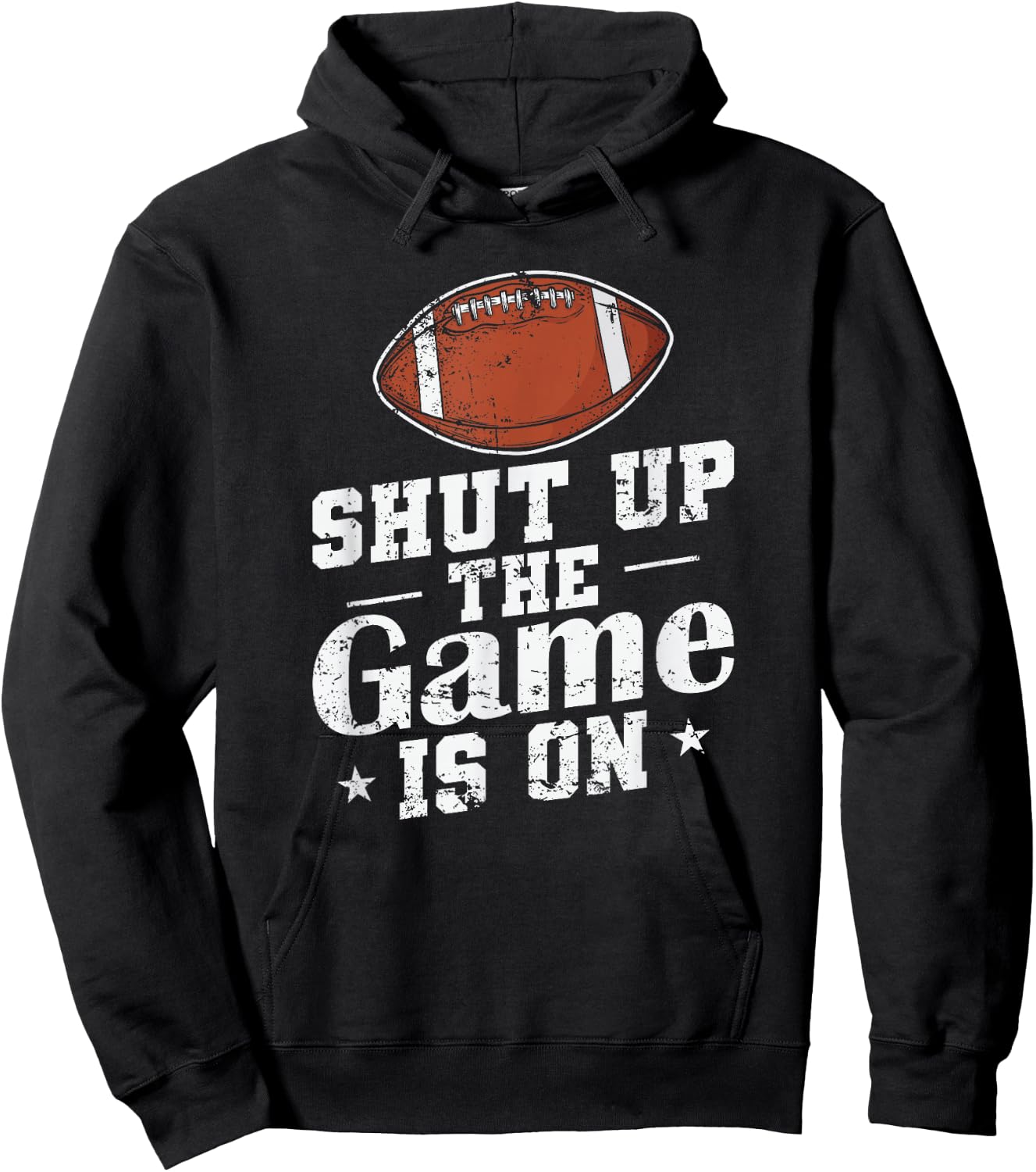 Shut up the Game is on American Football Hoodie - Hoodie | Black
