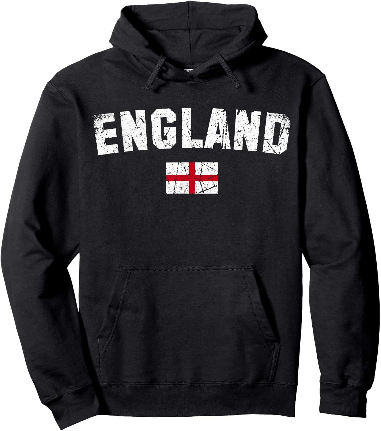 England Flag Vintage | Men Women Kids | England Hoodie - Hoodie | Black