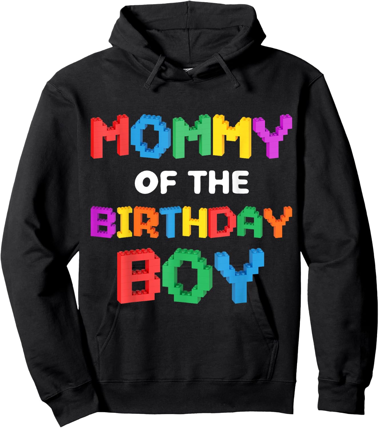 Mommy of the Birthday Boy Master Builder Bricks Blocks Hoodie - Hoodie | Black