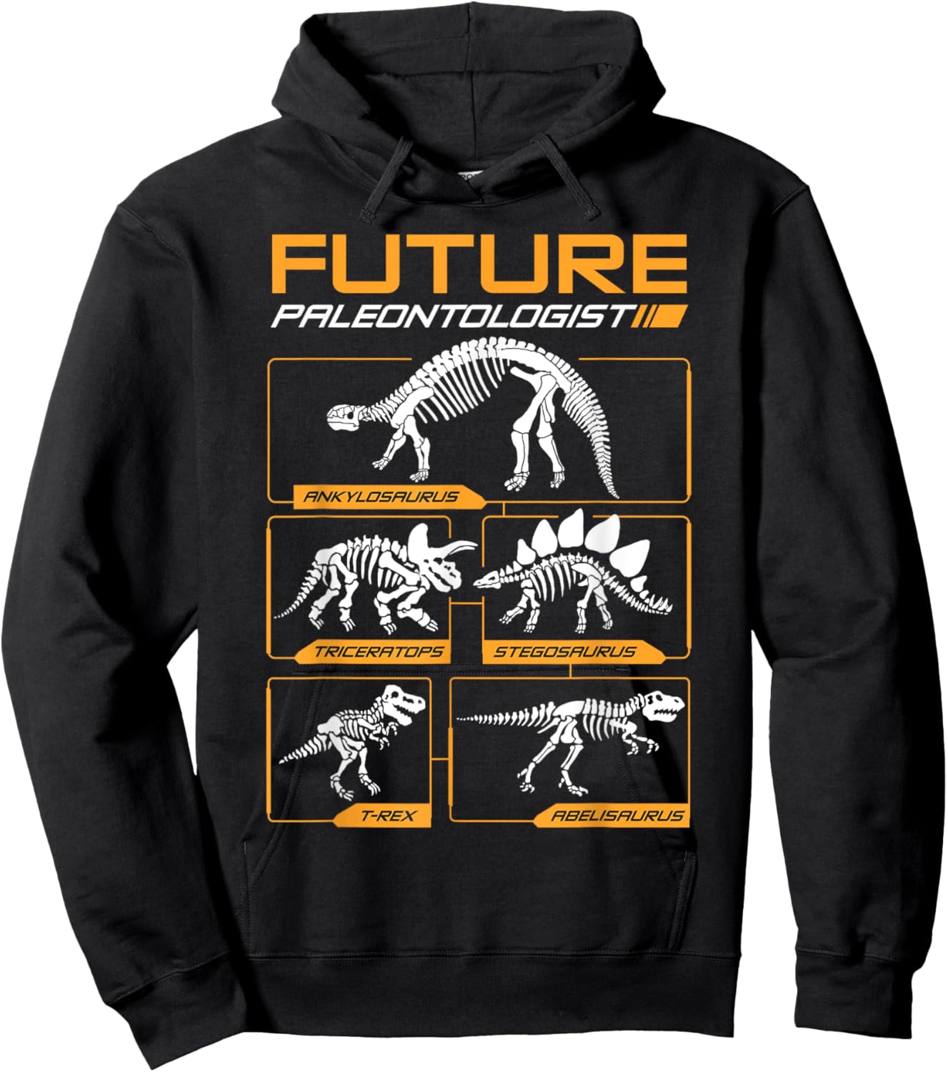 Cool Future Paleontologist Funny Dinosaur Fossil Enthusiast Hoodie - Hoodie | Black