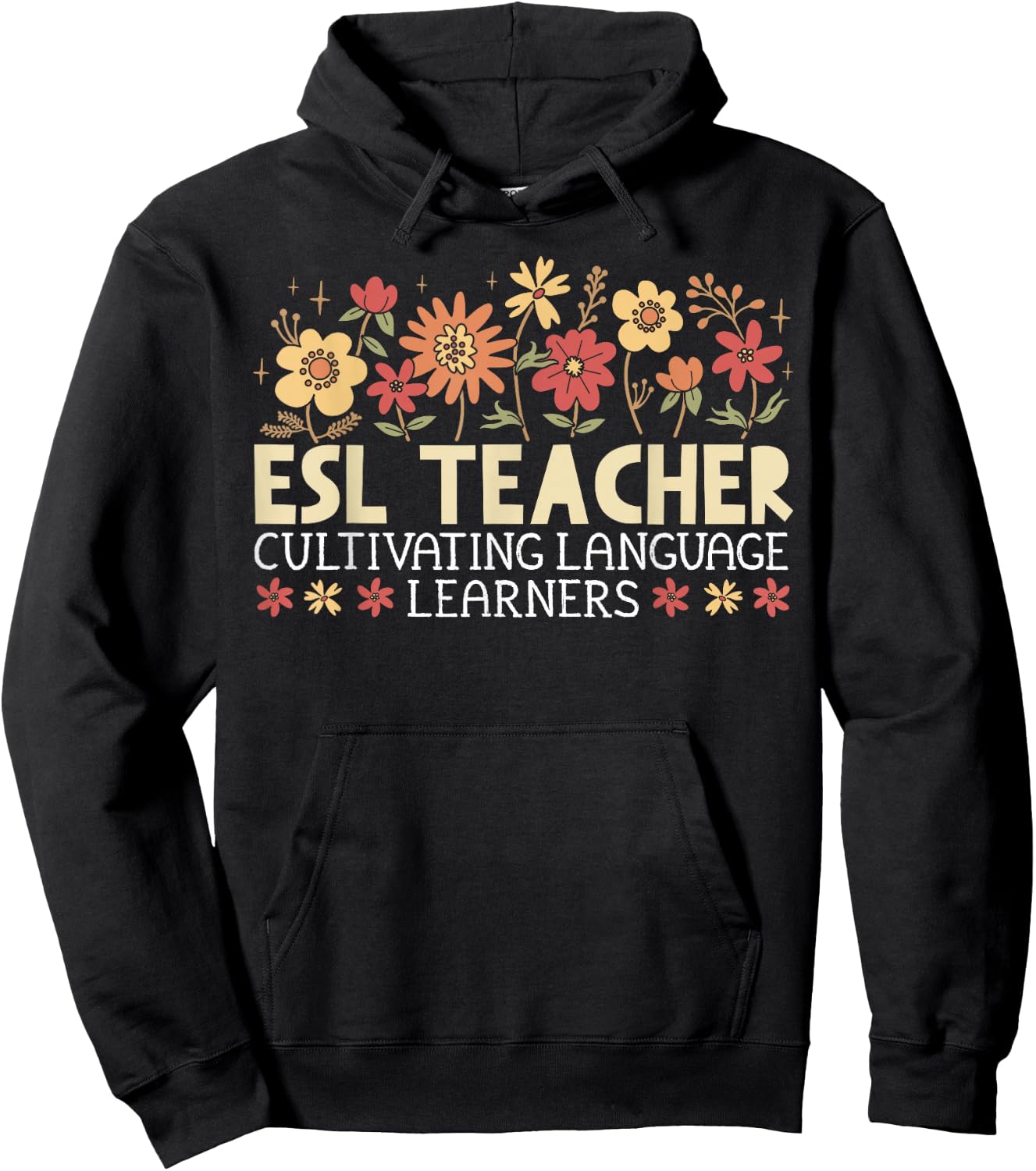 ESL Teacher English Second Language Virtual Online Class Hoodie - Hoodie | Black