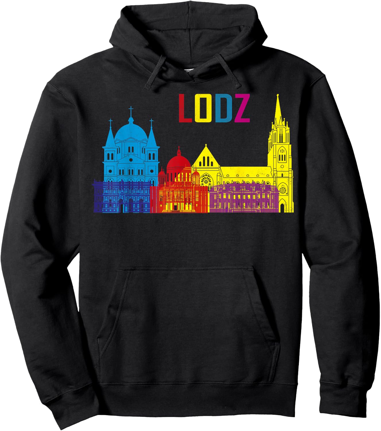 Travel Europe Poland Lodz Polska Polish Vacation Souvenir Hoodie - Hoodie | Black