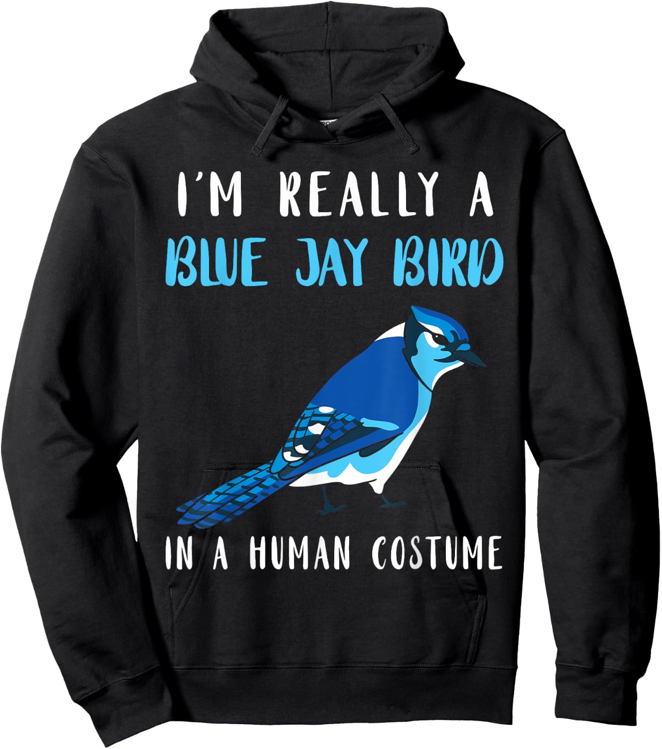 Steller's Jay Blue Jay Bird Human Costume Artistic Animal Hoodie - Hoodie | Black