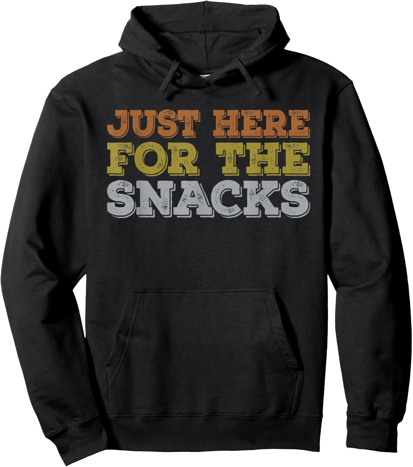 Baseball I'm Just Here For The Snacks Vintage Sports Hoodie - Hoodie | Black