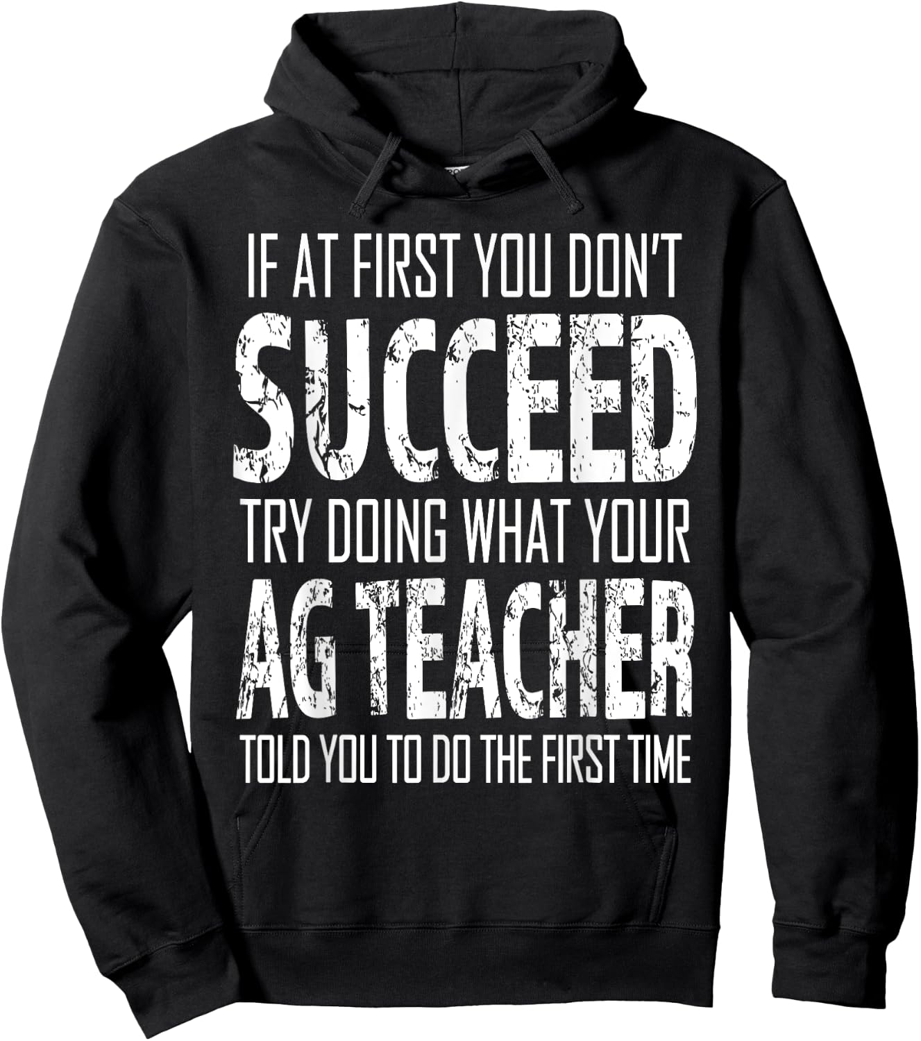 AG Teacher Shirt If at first you don't succeed Agriculture Hoodie - Hoodie | Black
