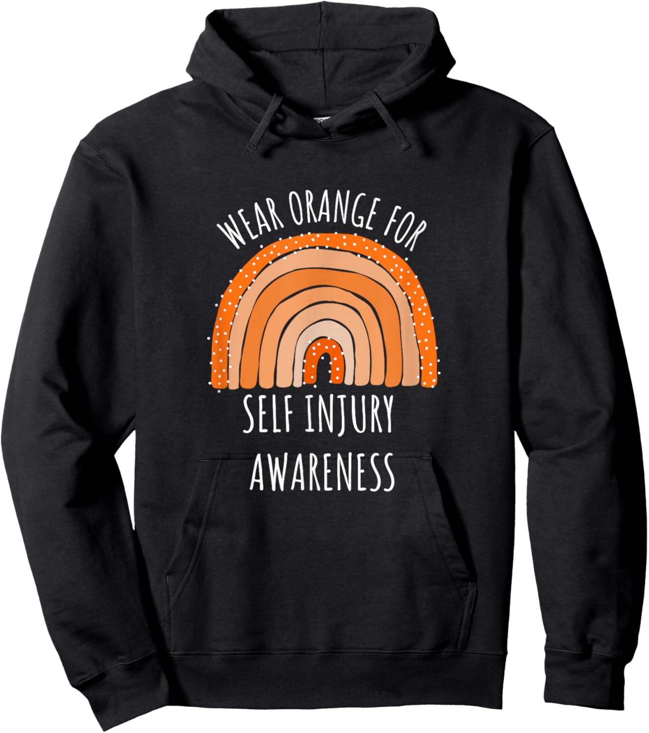 Wear Orange For Self Injury Awareness Awareness Hoodie - Hoodie | Black