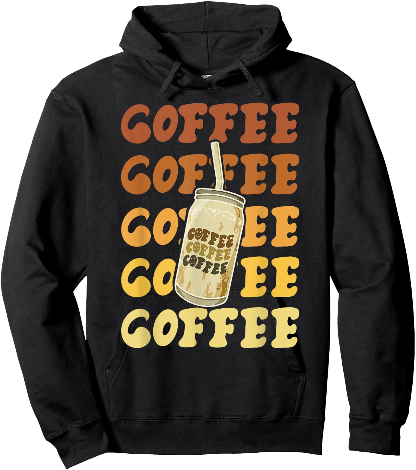 Vintage Cute Coffee Lover and Baristas Big Jar Coffee Lovers Hoodie - Hoodie | Black