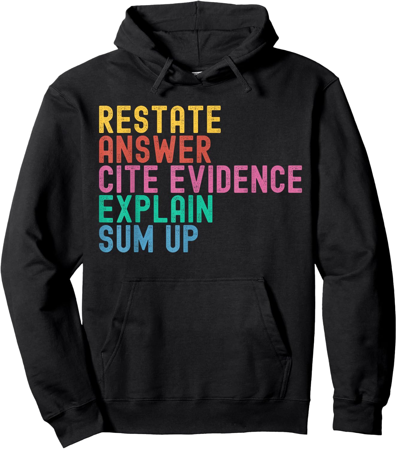 Races Writing Strategy Funny Text Evidence English Teacher Hoodie - Hoodie | Black