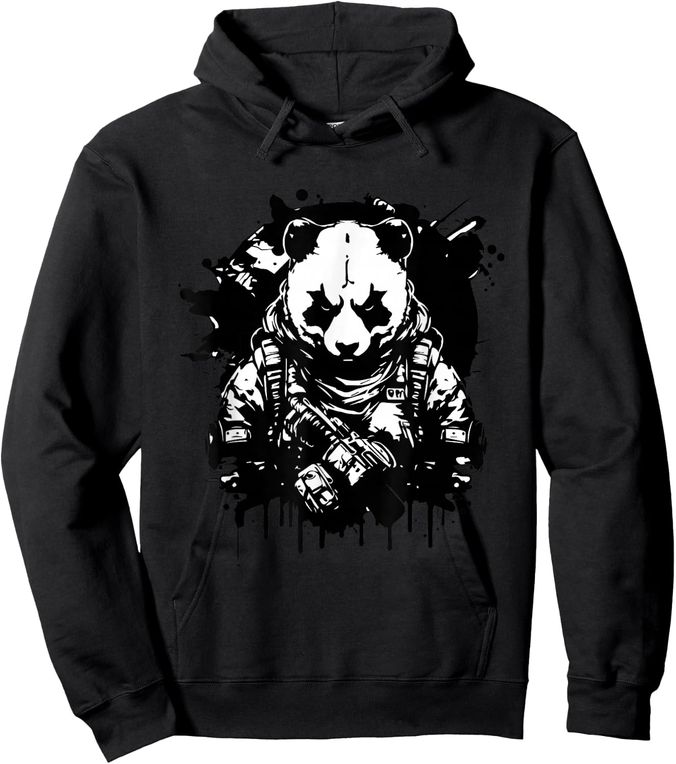 Determined Tactical Panda - Not so Fluffy and Harmless Hoodie - Hoodie | Black