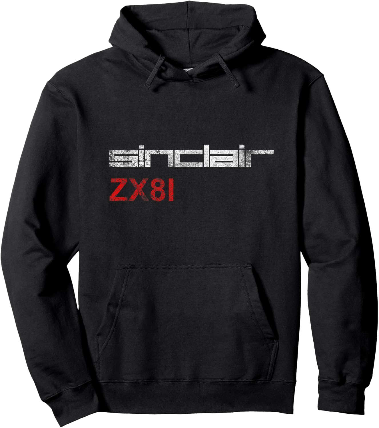 SINCLAIR ZX81 - GRUNGE Stonewashed Effect Hoodie - Hoodie | Black