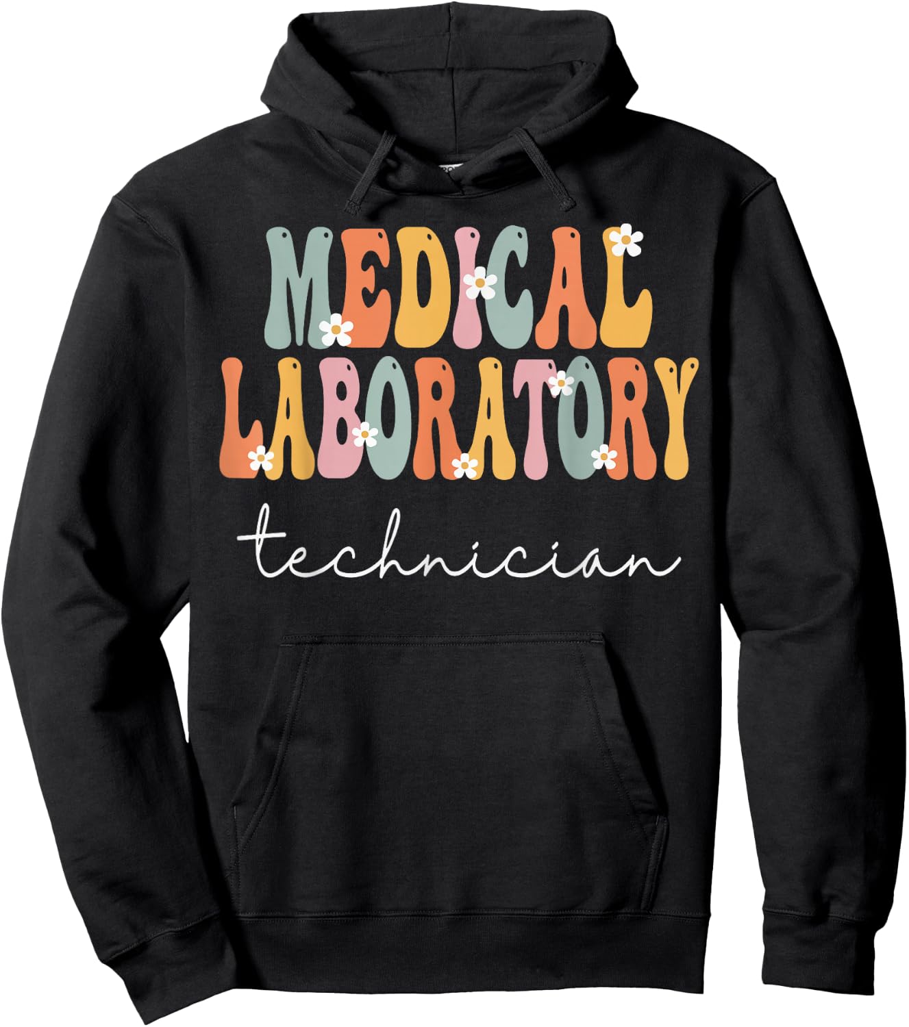 Medical Laboratory Technician Week Groovy Appreciation Day Hoodie - Hoodie | Black
