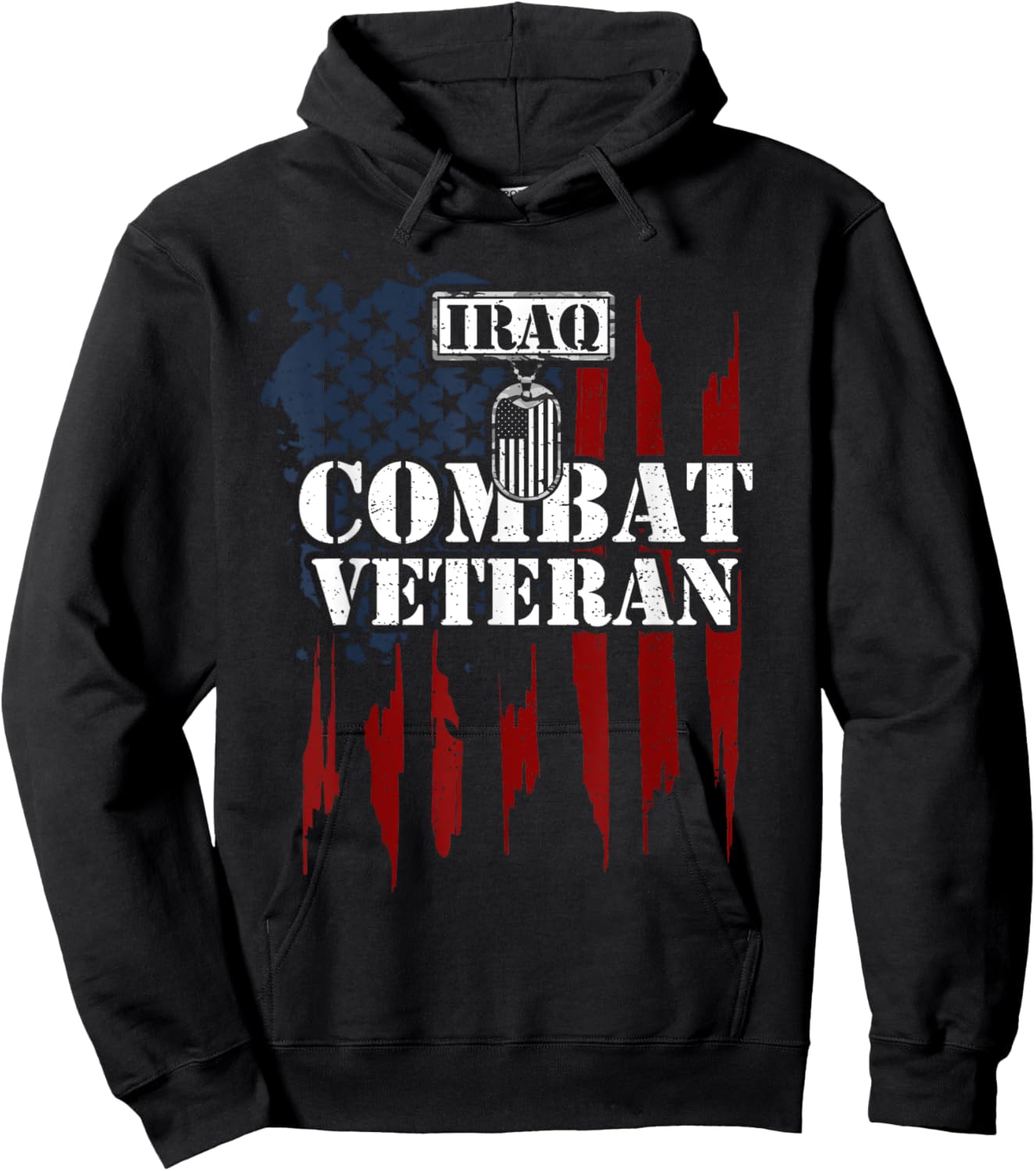 Iraq War: Iraq Combat Veteran - Veteran Sayings Hoodie - Hoodie | Black