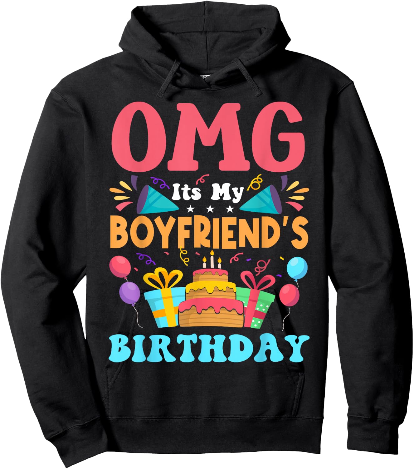 It's My Birthday Boyfriend Gift Family Happy Birthday Hoodie - Hoodie | Black