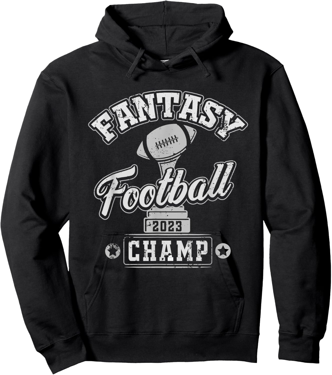 Fantasy Football League Champ 2023 - Winner Trophy Hoodie - Hoodie | Black
