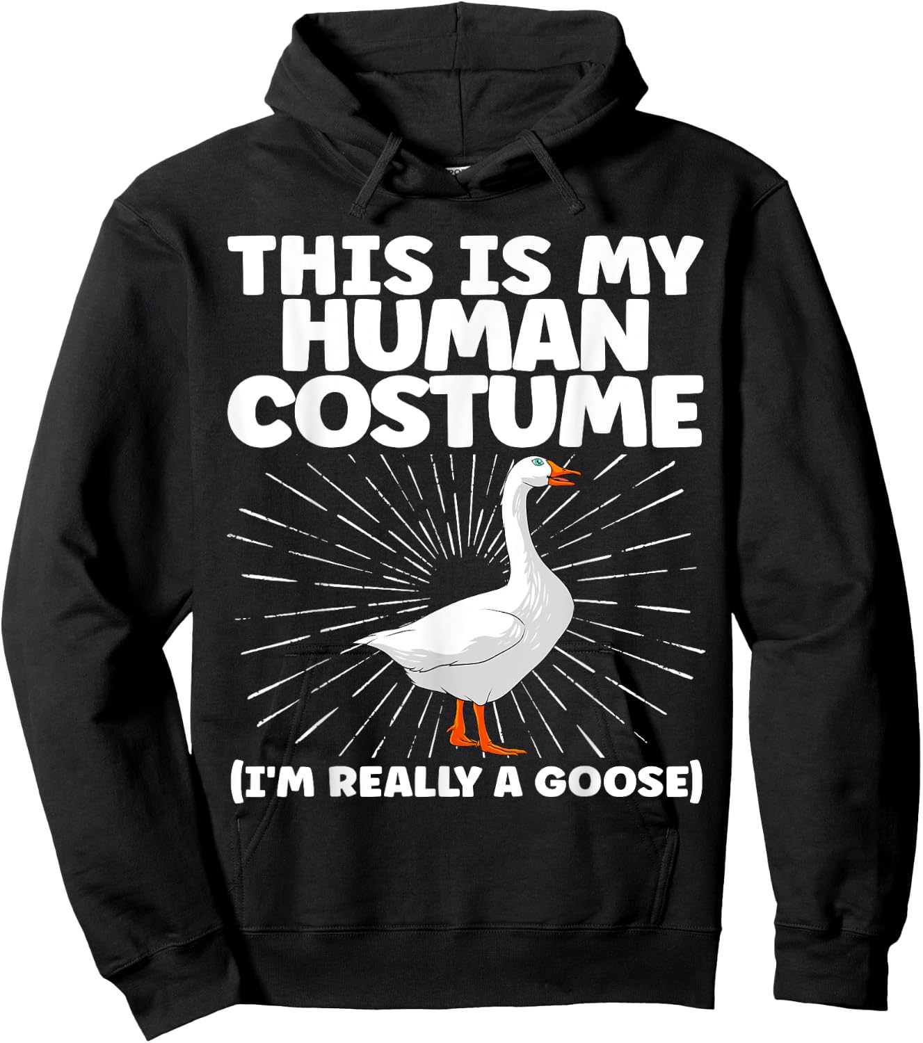 Cute Goose Design Women Farm Animal Goose Lovers Hoodie - Hoodie | Black