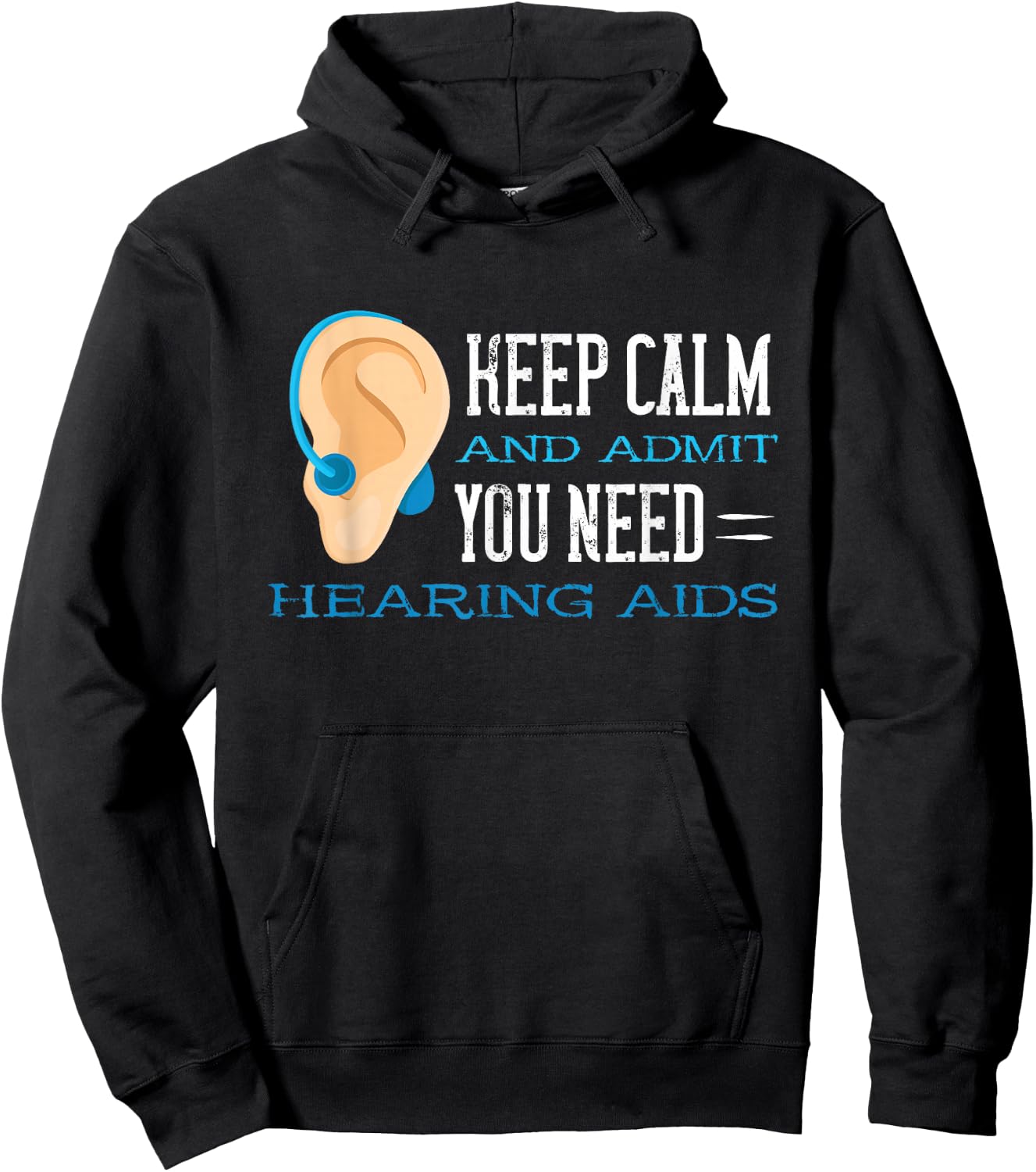 Audiology Help Calm And Admit Hearing Aid Deaf Awareness Hoodie - Hoodie | Black