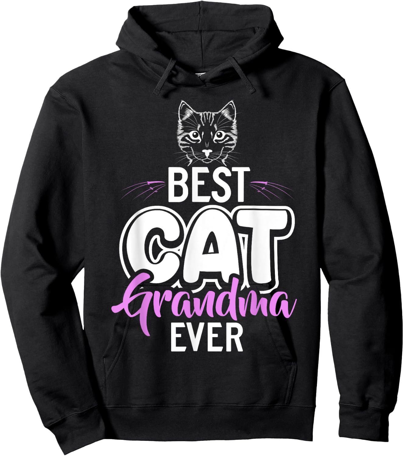 Best Cat Grandma Ever Cat Grandma Hoodie - Hoodie | Black