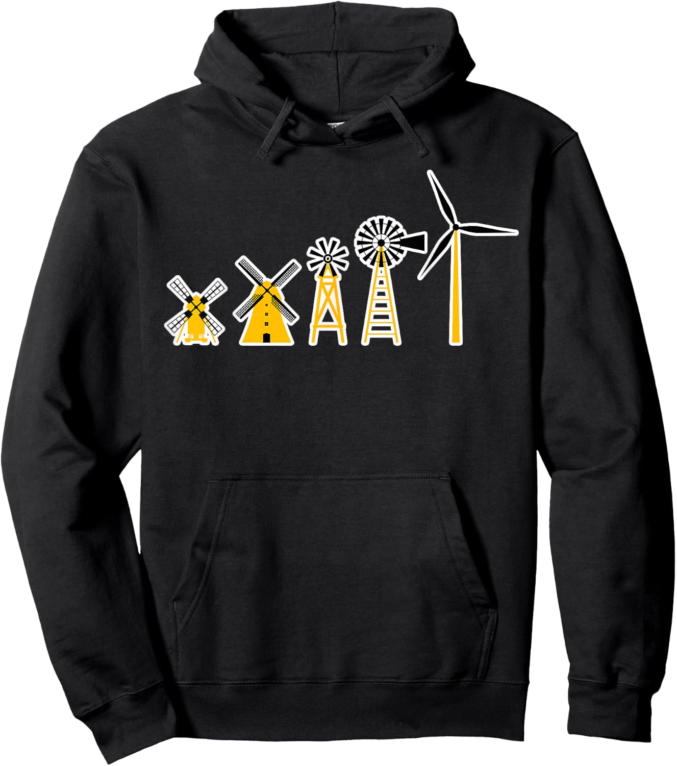 Windmill Technician Windpumps Operator Wind Engineer Hoodie - Hoodie | Black