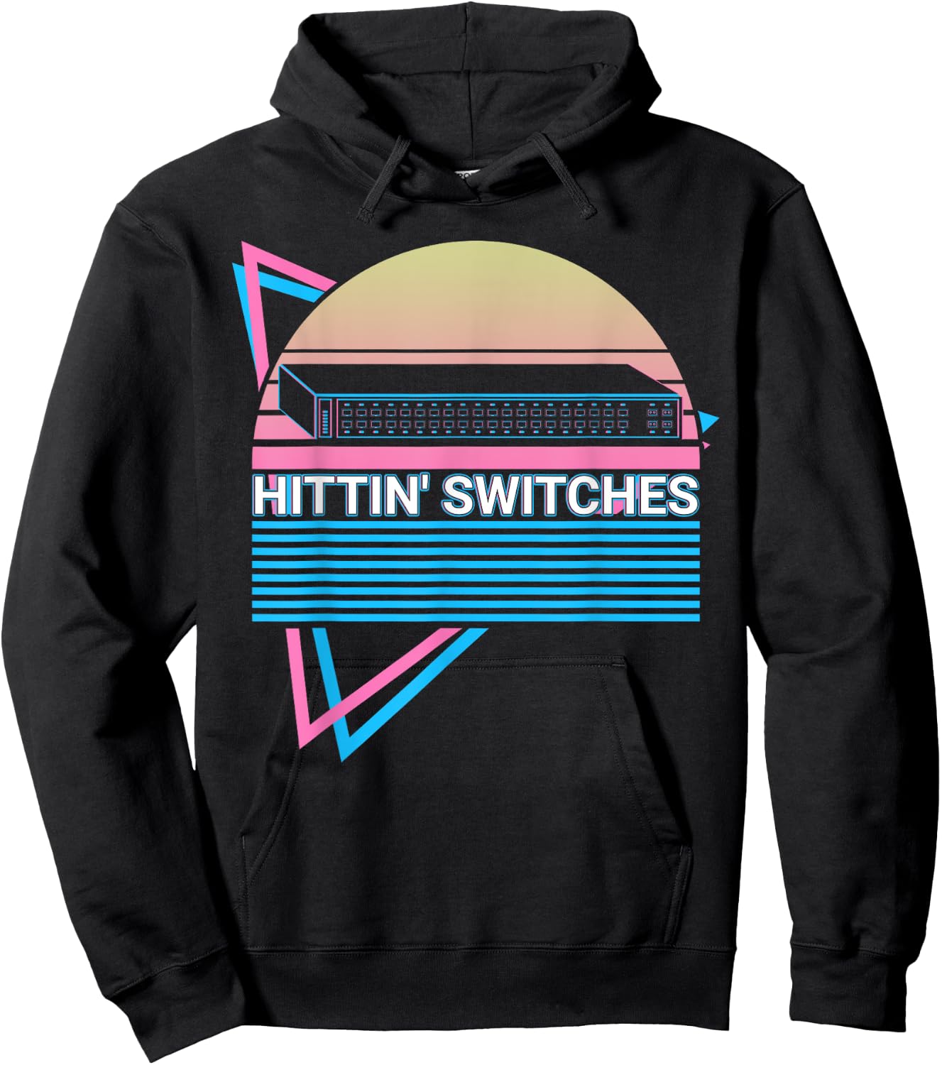 Network Engineering Retro Hittin' Switches Hoodie - Hoodie | Black