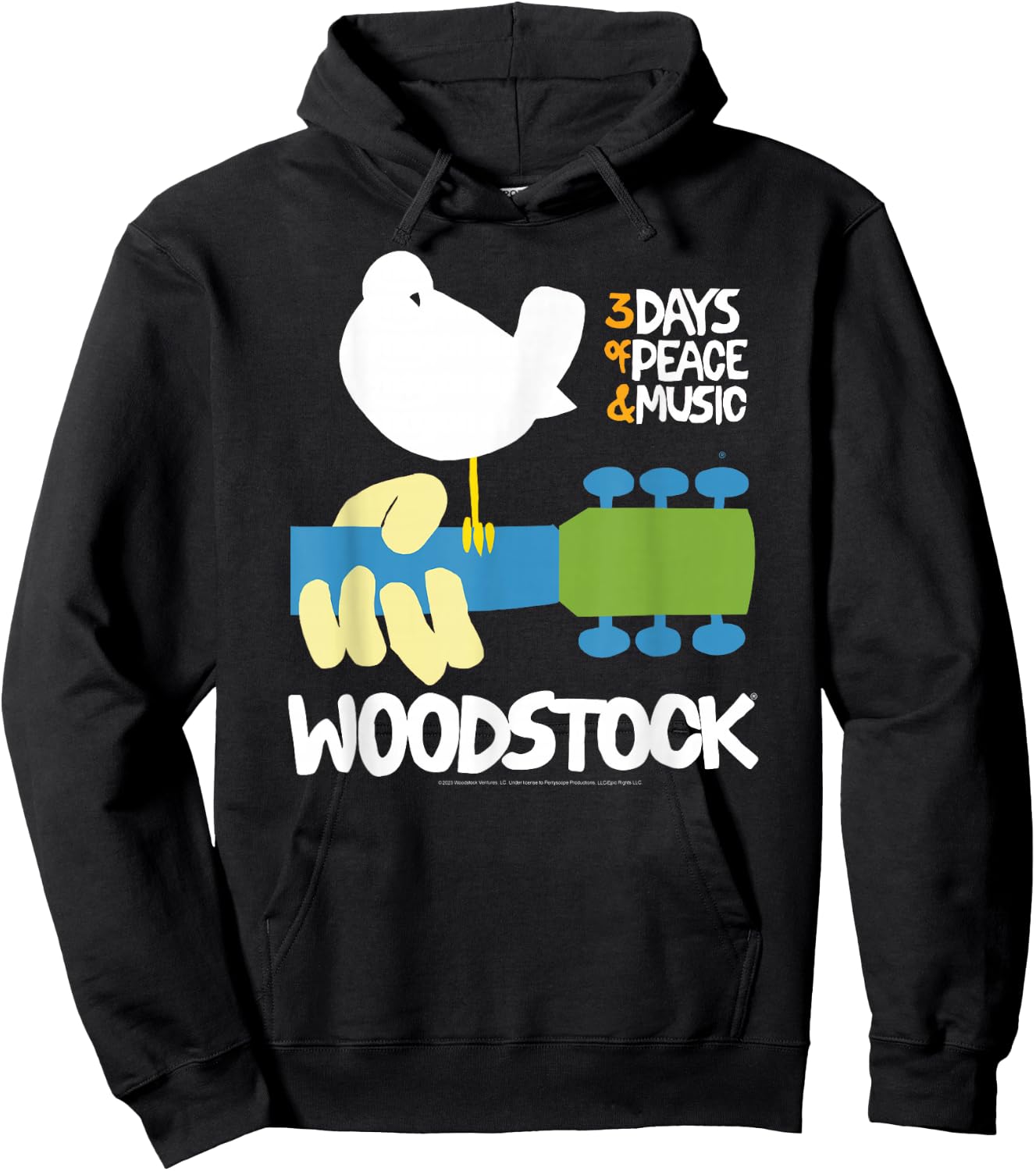 Woodstock - 3 Days Of Peace And Music Poster Hoodie - Hoodie | Black