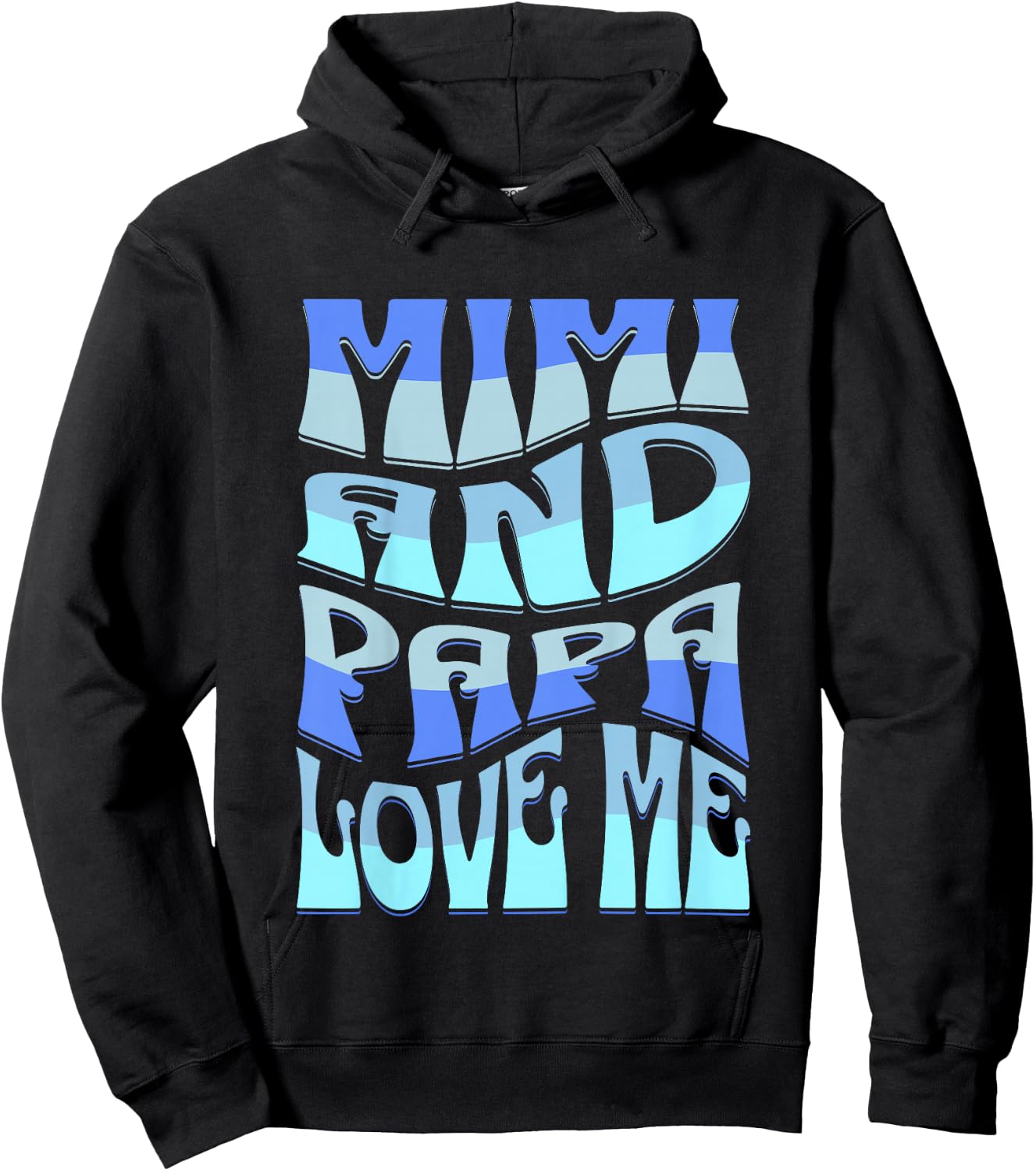 Kids Mimi and Papa Love Me Grandson Hoodie - Hoodie | Black
