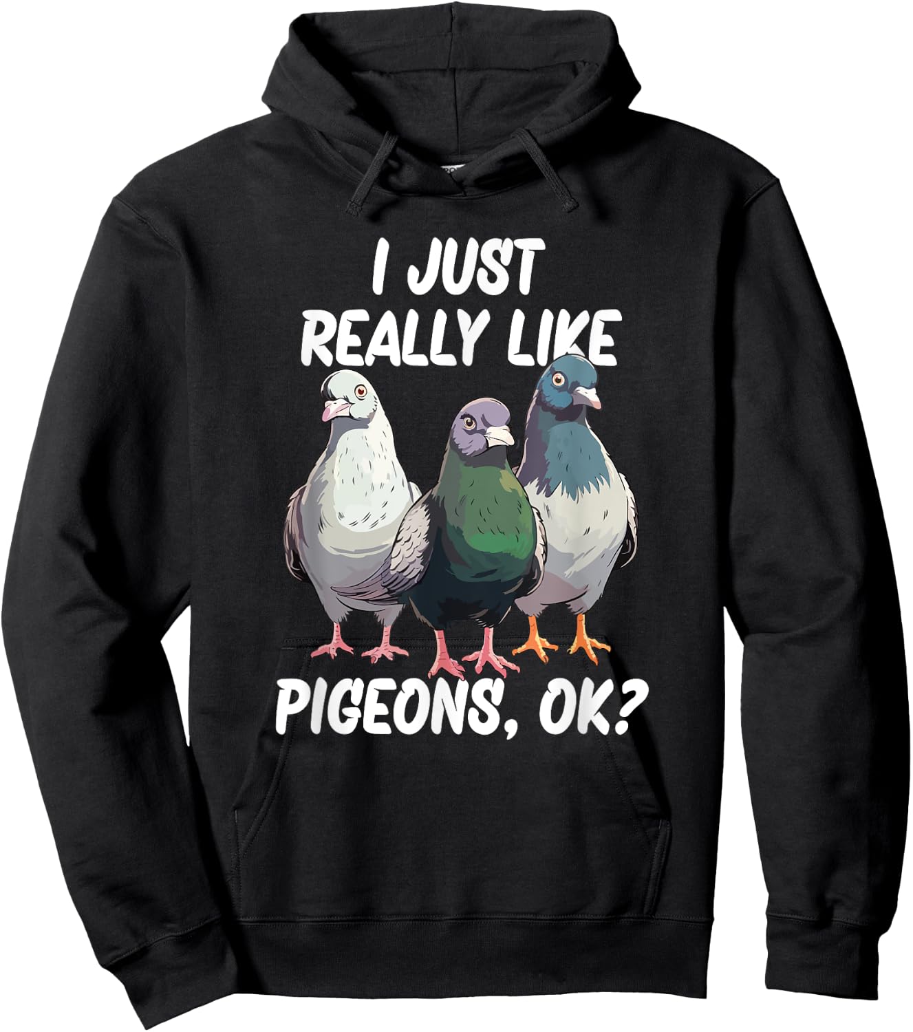 I Just Really Like Pigeons, ok? Hoodie - Hoodie | Black